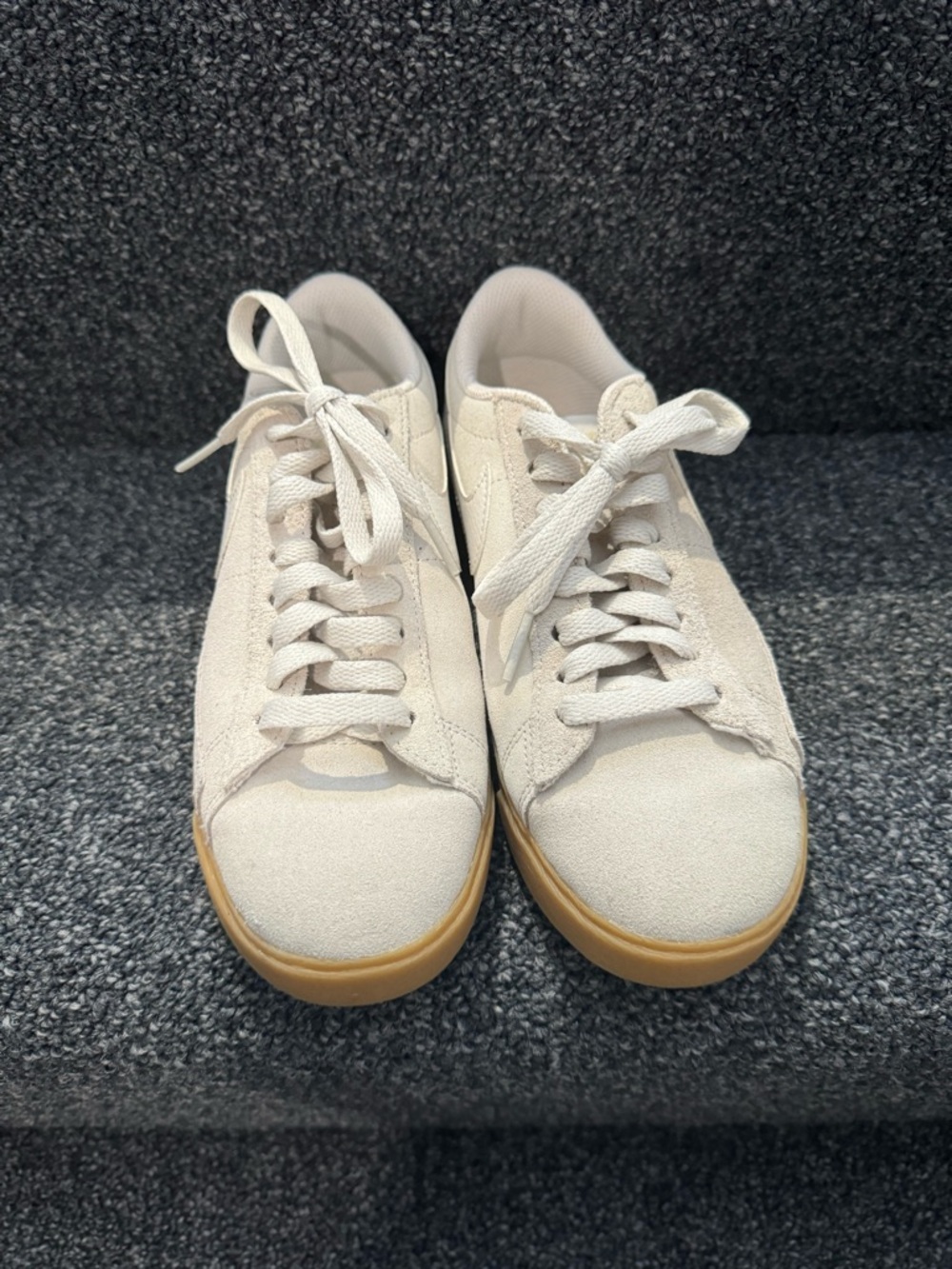 Nike Blazer Low Women’s Cream Suede Sneakers with Gum Sole